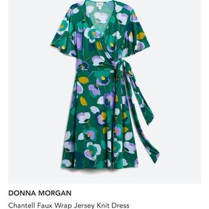 Faux wrap printed dress